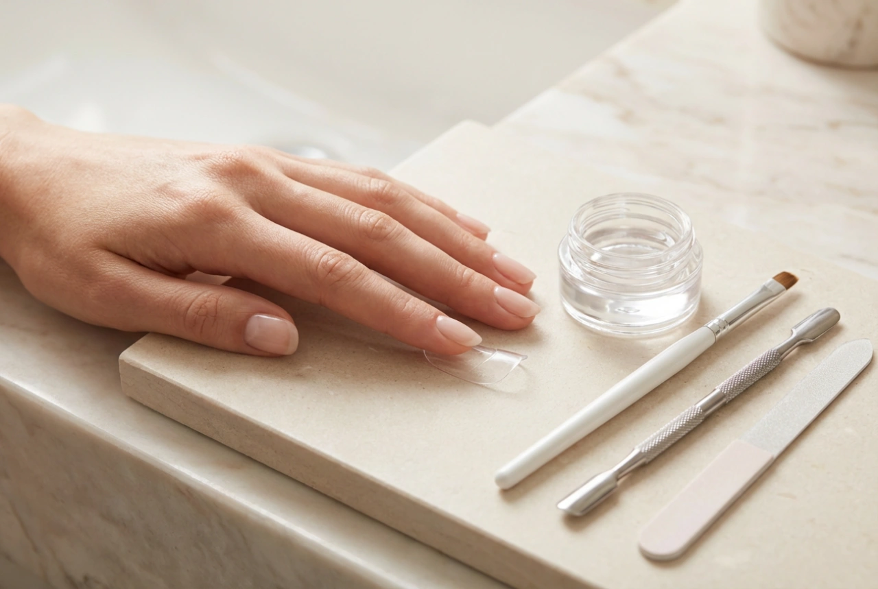 Formas duplas e gel: extensão rápida de unhas passo a passo