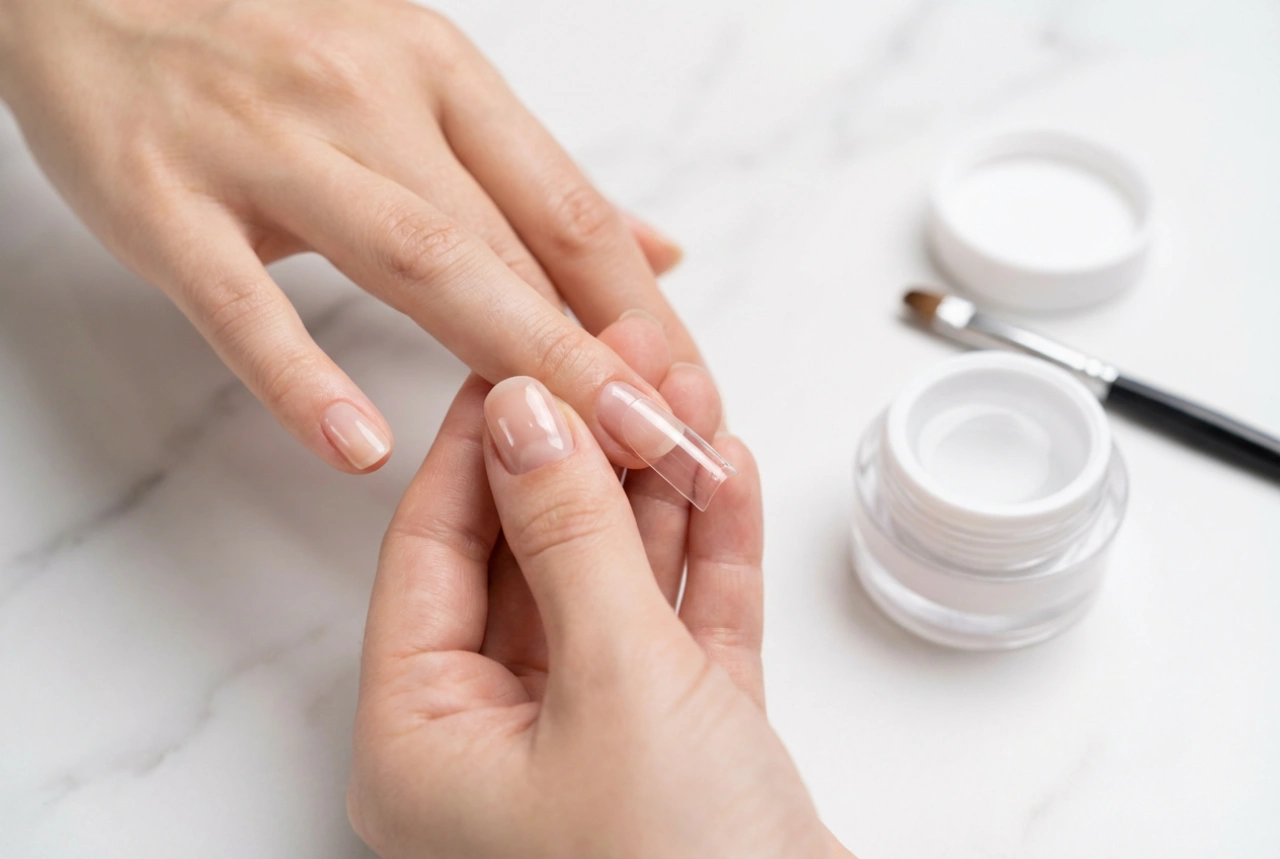 Alongamento de unhas com moldes dual forms e gel: preparação e aplicação