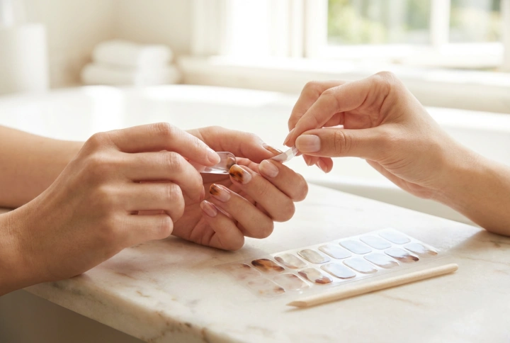 Adesivos de unhas em gel: aplicação, fixação e remoção