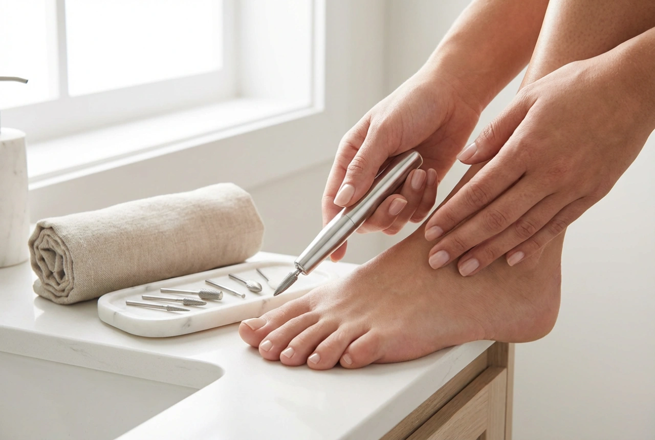 Aparelho de pedicure: preparação dos pés, brocas e técnica de trabalho