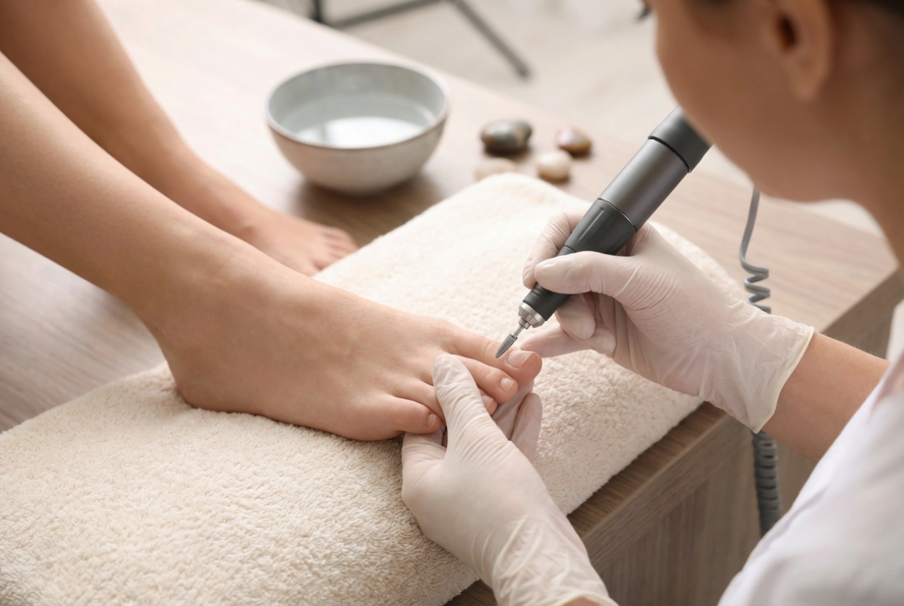 Pedicure com Broca: Preparação dos Pés, Seleção de Brocas e Técnica
