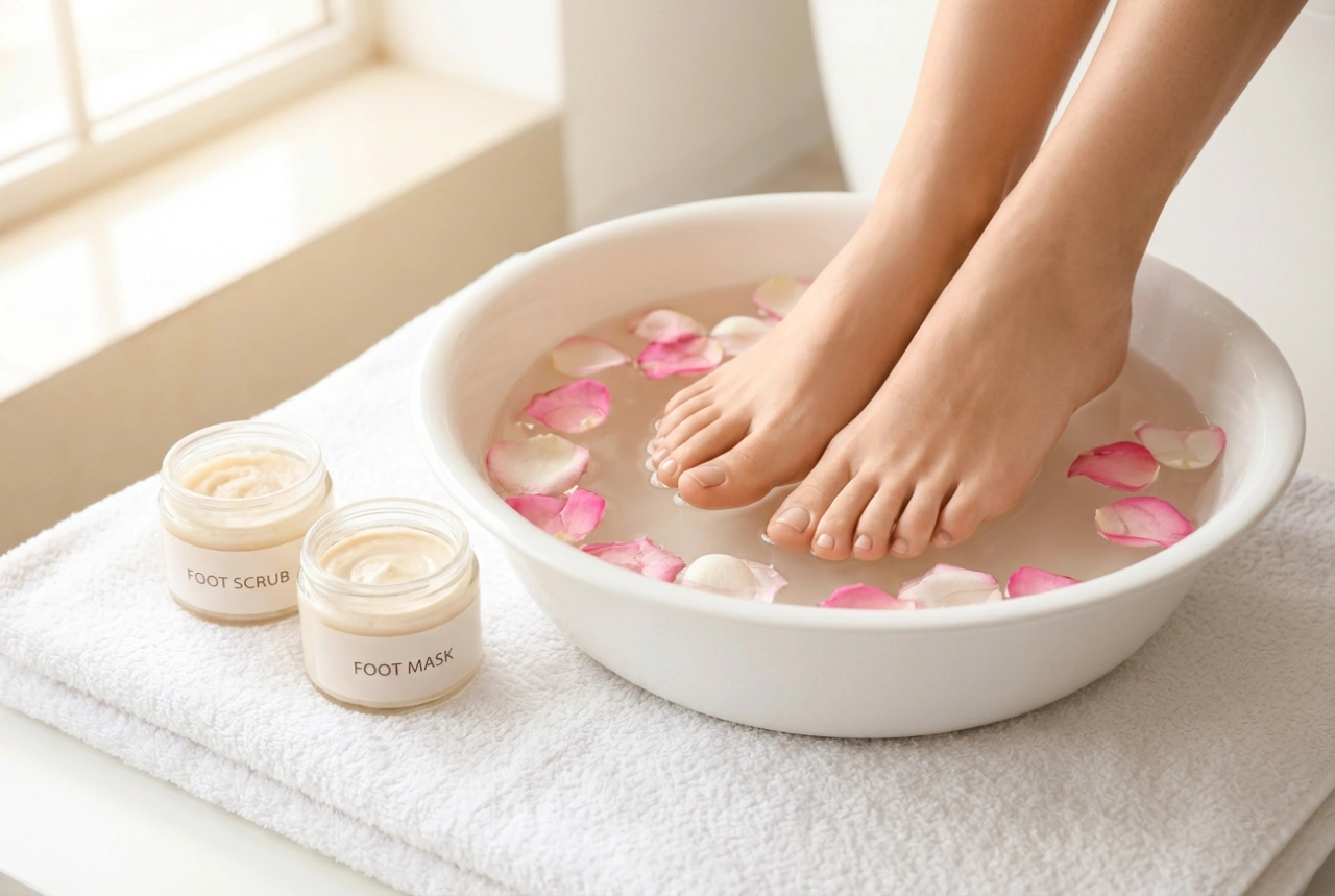 Pedicure SPA em Casa: Relaxamento, Imersão, Esfoliação e Máscara para os Pés