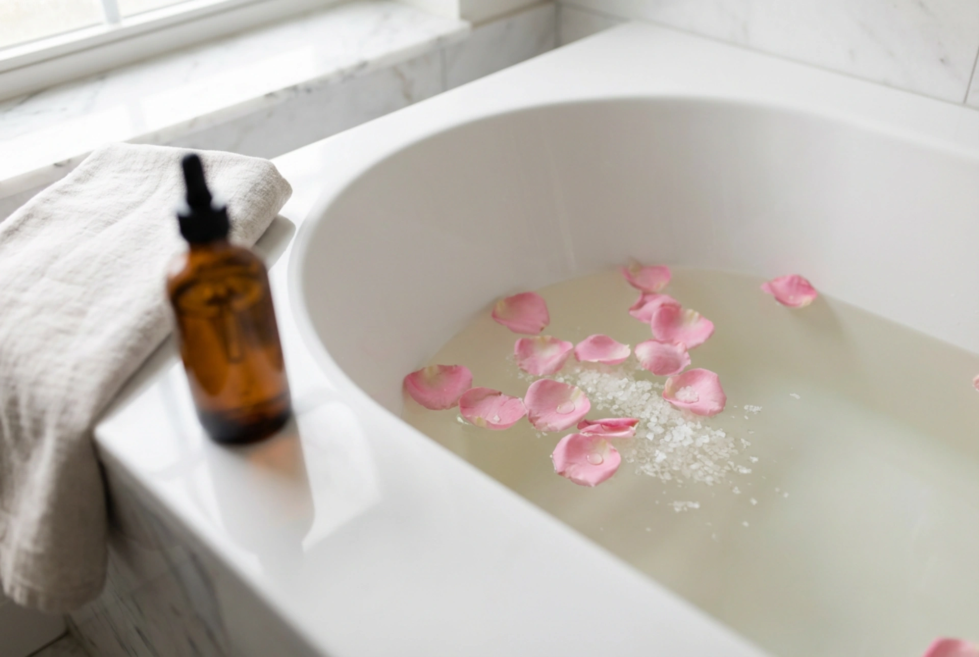 Banho de sal relaxante: aditivos aromáticos e o ritual de bem-estar