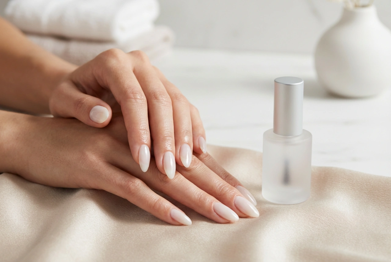 Condicionador de unhas leitoso: efeito elegante e fortalecimento