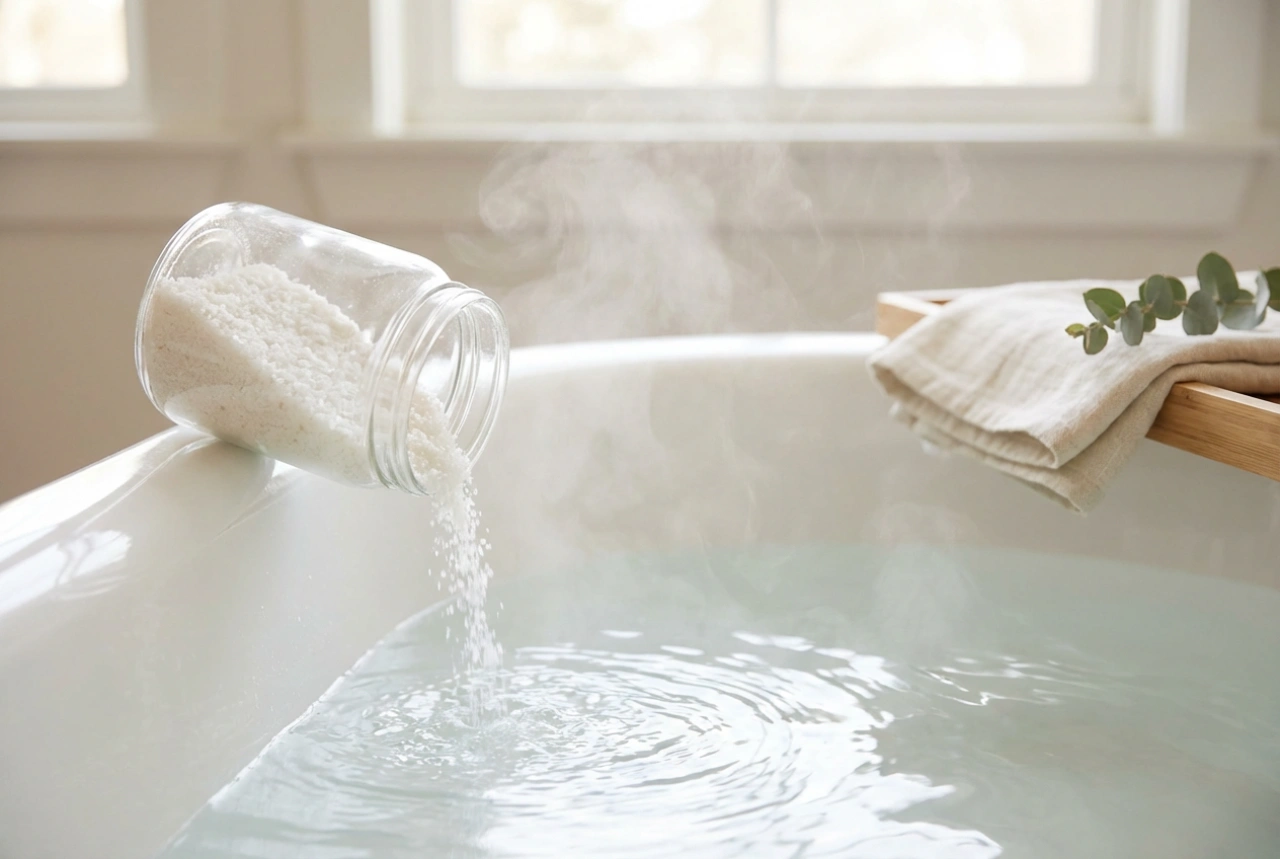 Sal de banho de magnésio: um banho relaxante passo a passo
