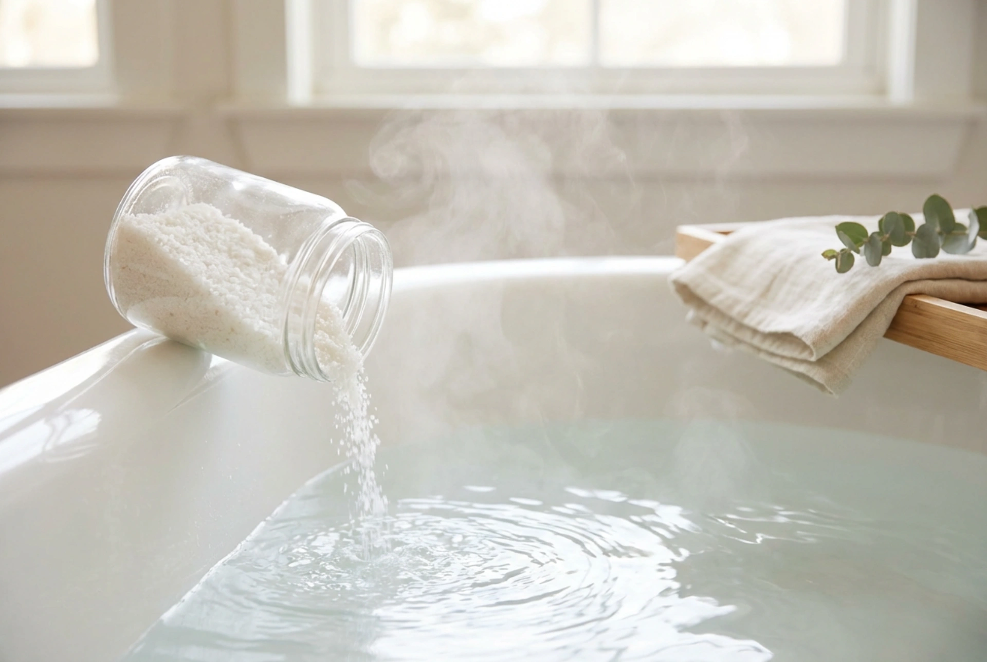 Sal de banho de magnésio: um banho relaxante passo a passo