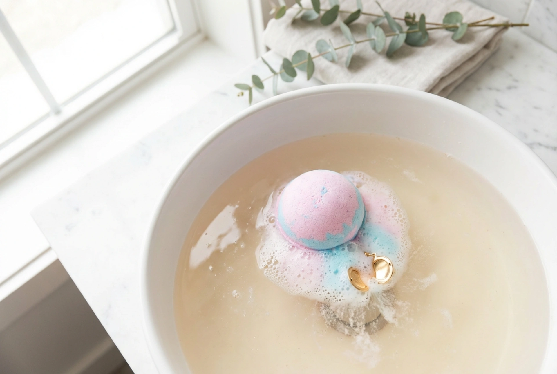 Bomba de banho com surpresa: como esconder um pequeno tesouro com segurança