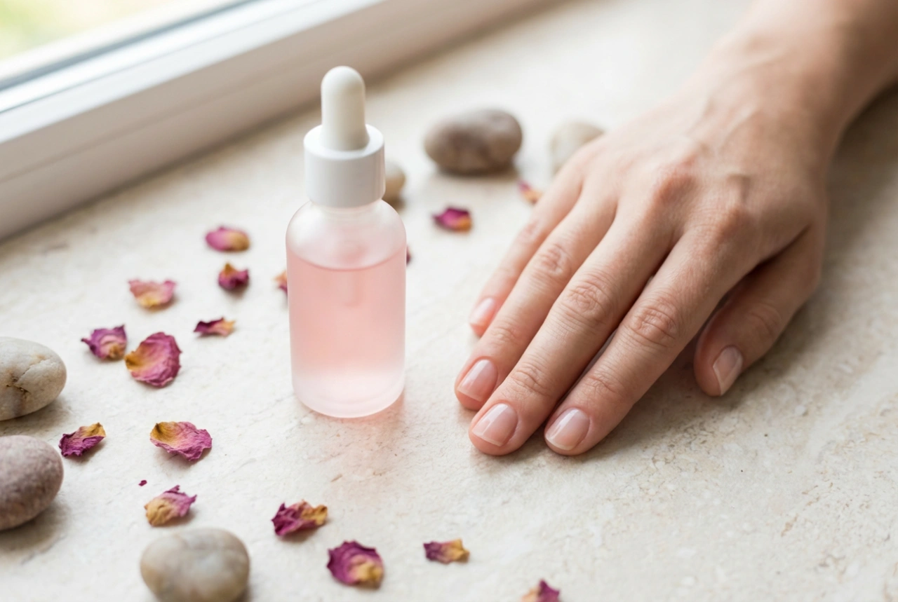 Condicionador de unhas rosa para o dia a dia: brilho natural e nutrição
