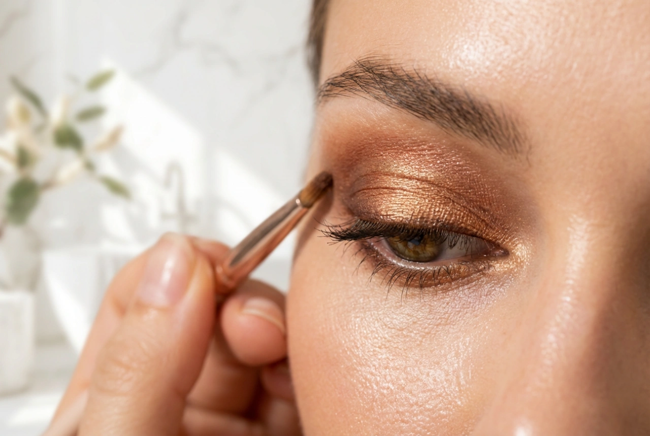 Sombra de olhos líquida: aplicação uniforme, camadas e longa duração