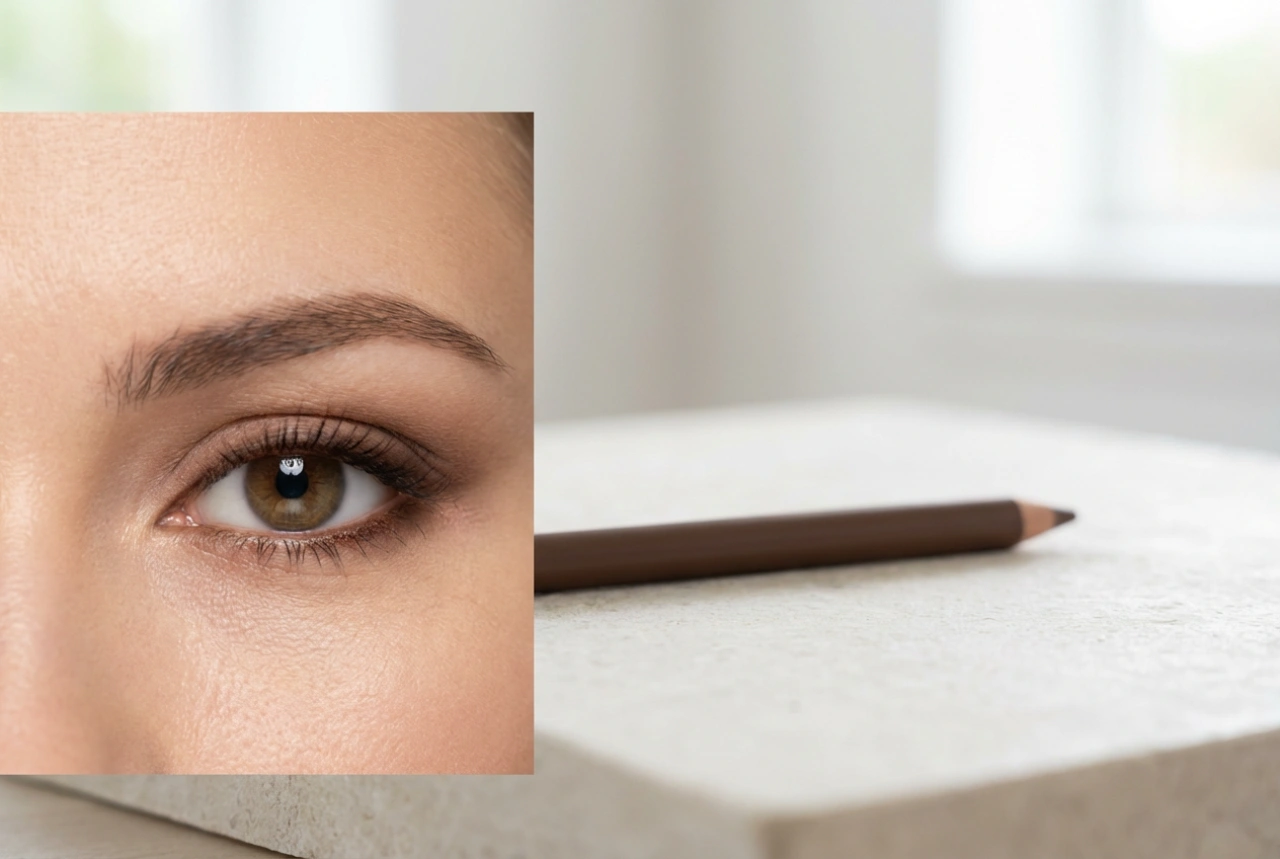 Lápis de olhos castanho: smokey suave, definição da linha das pestanas e linha de água