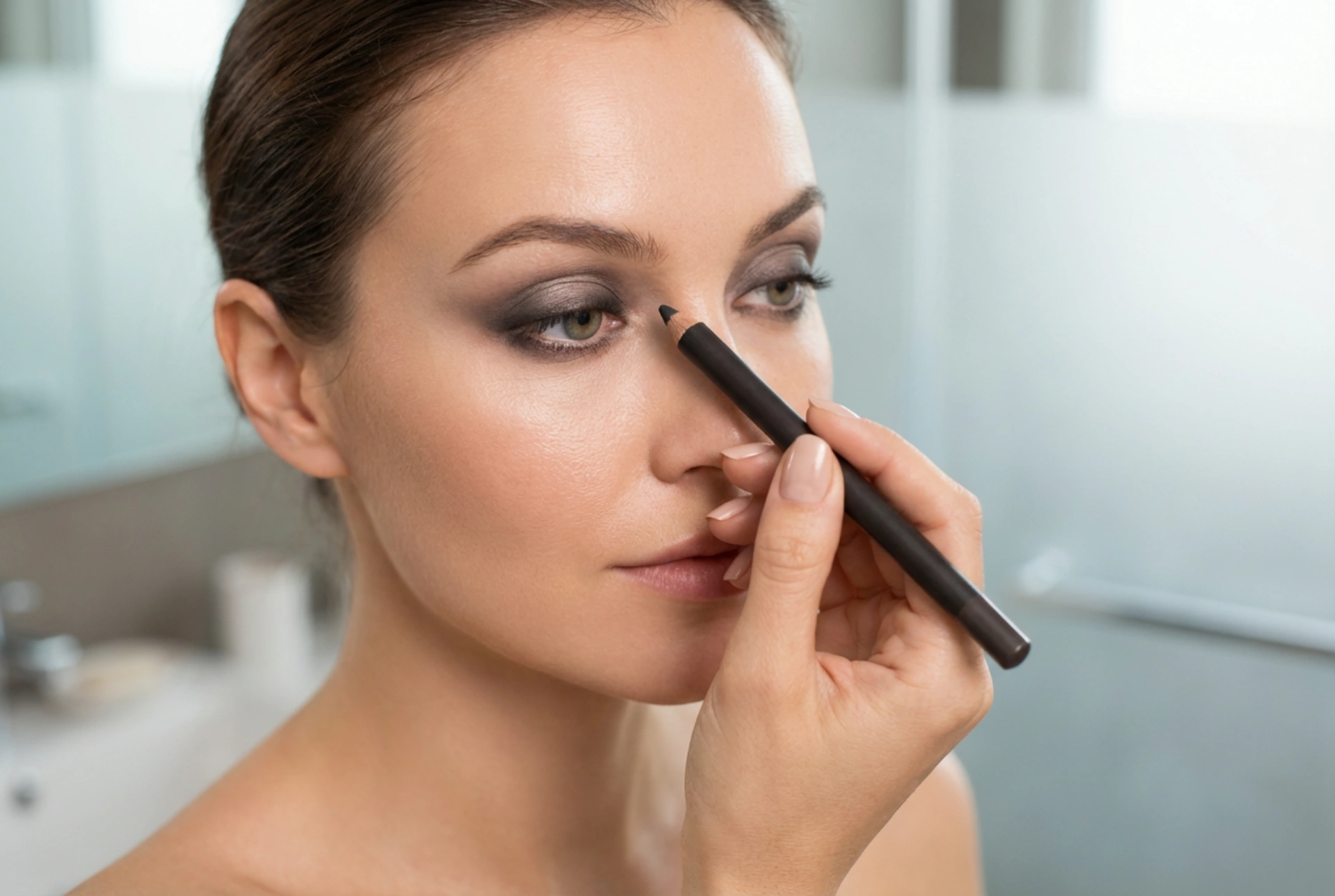 Lápis de olhos grosso: maquilhagem smoky rápida e esfumado suave