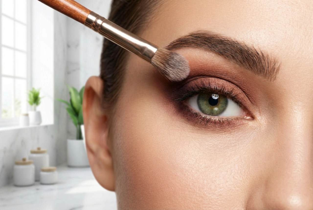 Maquilhagem para olhos verdes: do castanho à ameixa, passo a passo