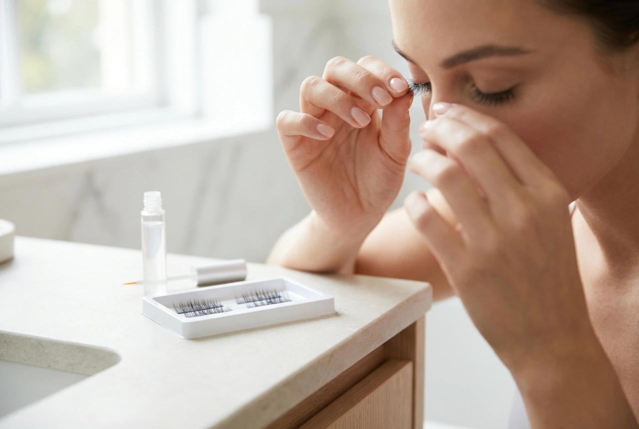 Cílios postiços em fita para iniciantes: como cortar, colar e aplicar