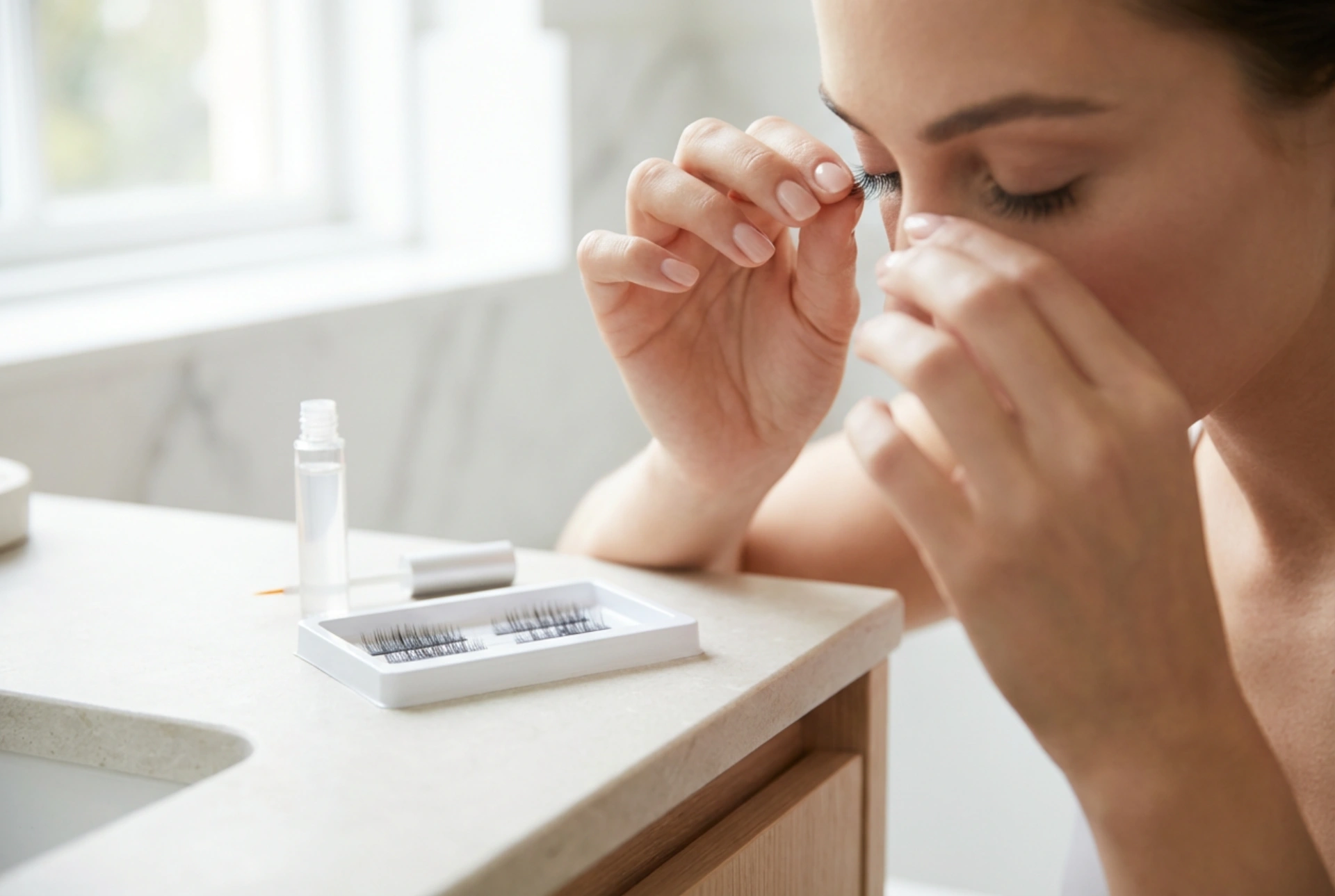 Cílios postiços em fita para iniciantes: como cortar, colar e aplicar