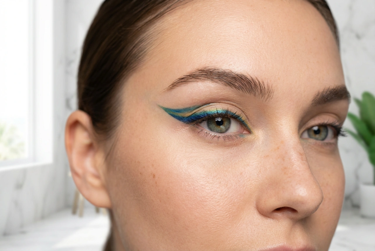 Delineado colorido nos olhos: combinação de cores, proporções e durabilidade