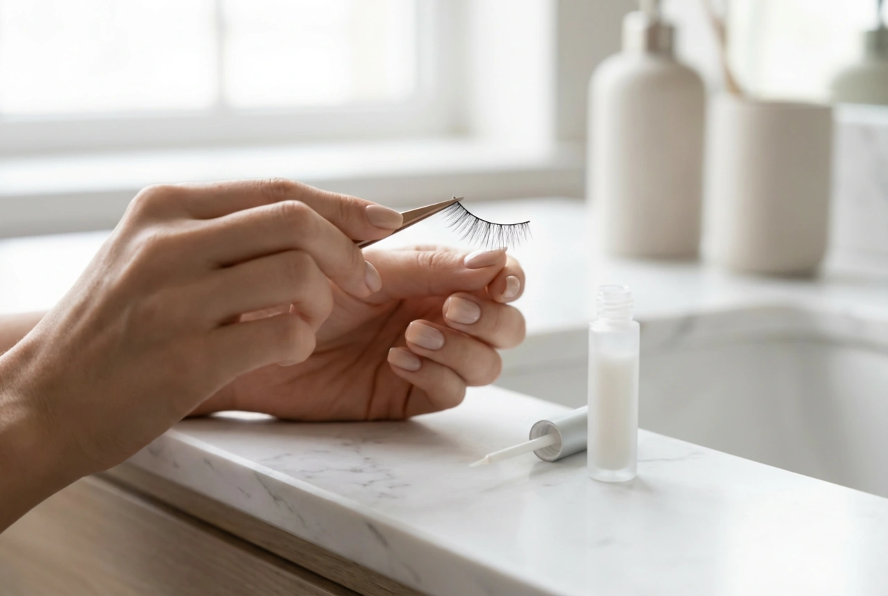 Pestanas postiças: preparação da linha, cola, aplicação e remoção