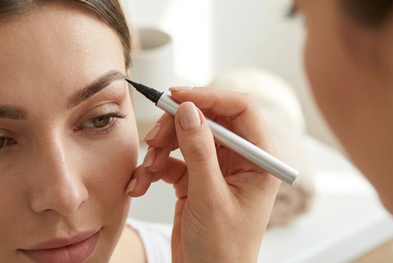Caneta para sobrancelhas: preenchimento preciso de falhas passo a passo