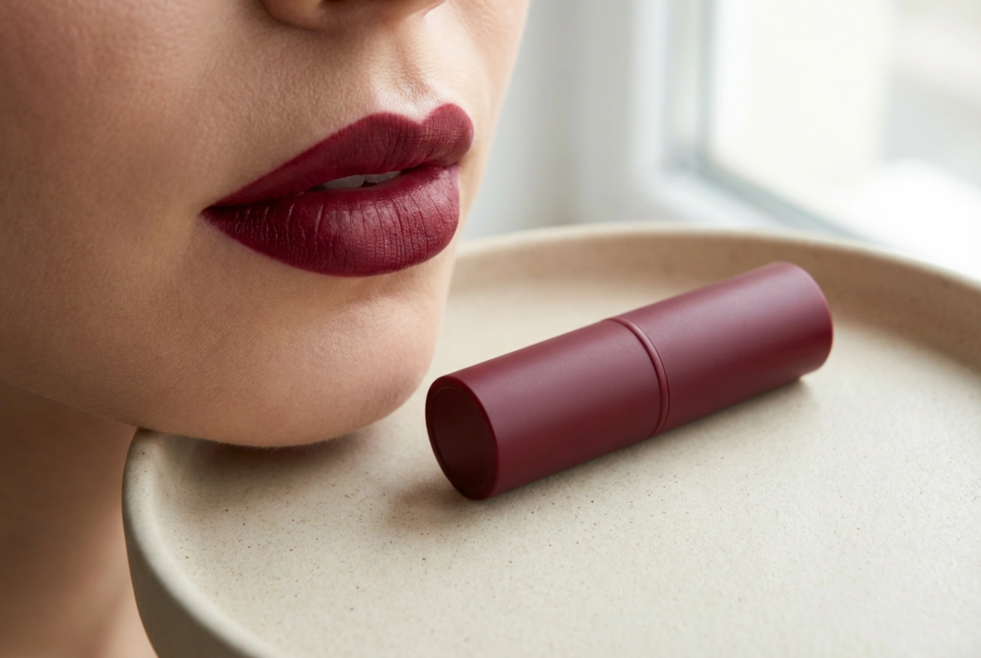 Batom bordô: contorno perfeito, precisão e durabilidade da cor