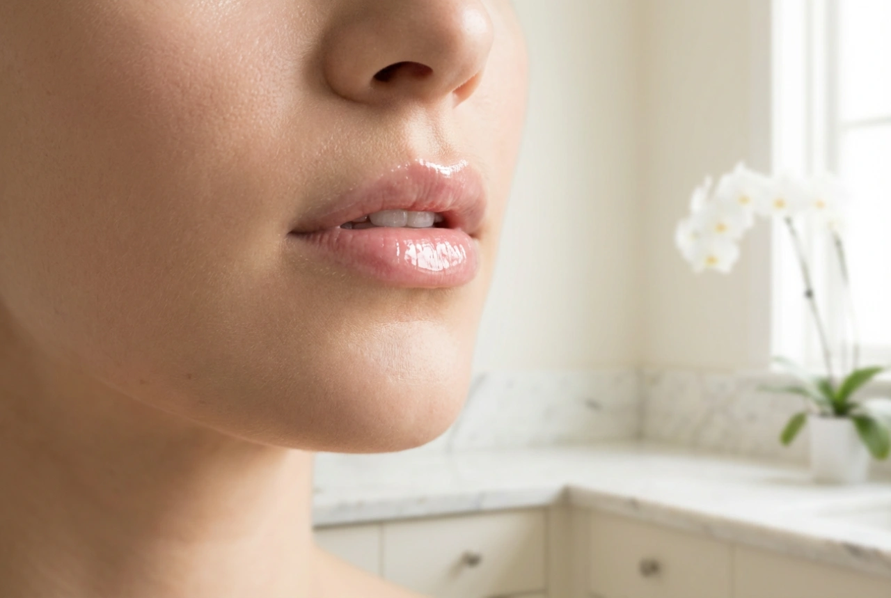 Brilho labial transparente: cuidados com o contorno e efeito de lábios molhados