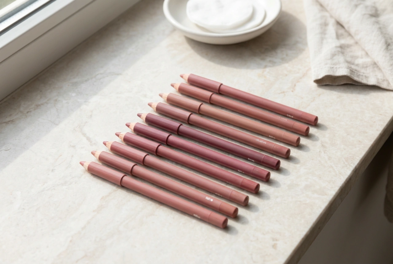 Lápis de contorno labial: escolha da dureza e do tom, técnicas de contorno