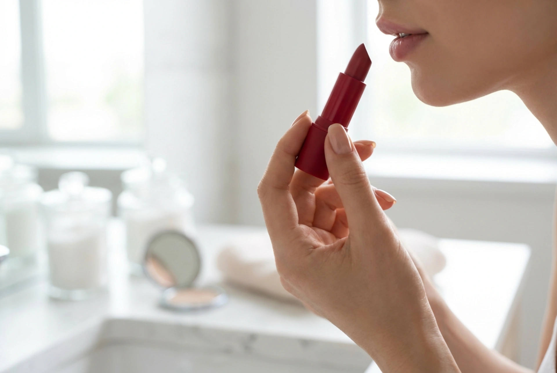 Batom vermelho para diferentes ocasiões: aplicação precisa e retoques