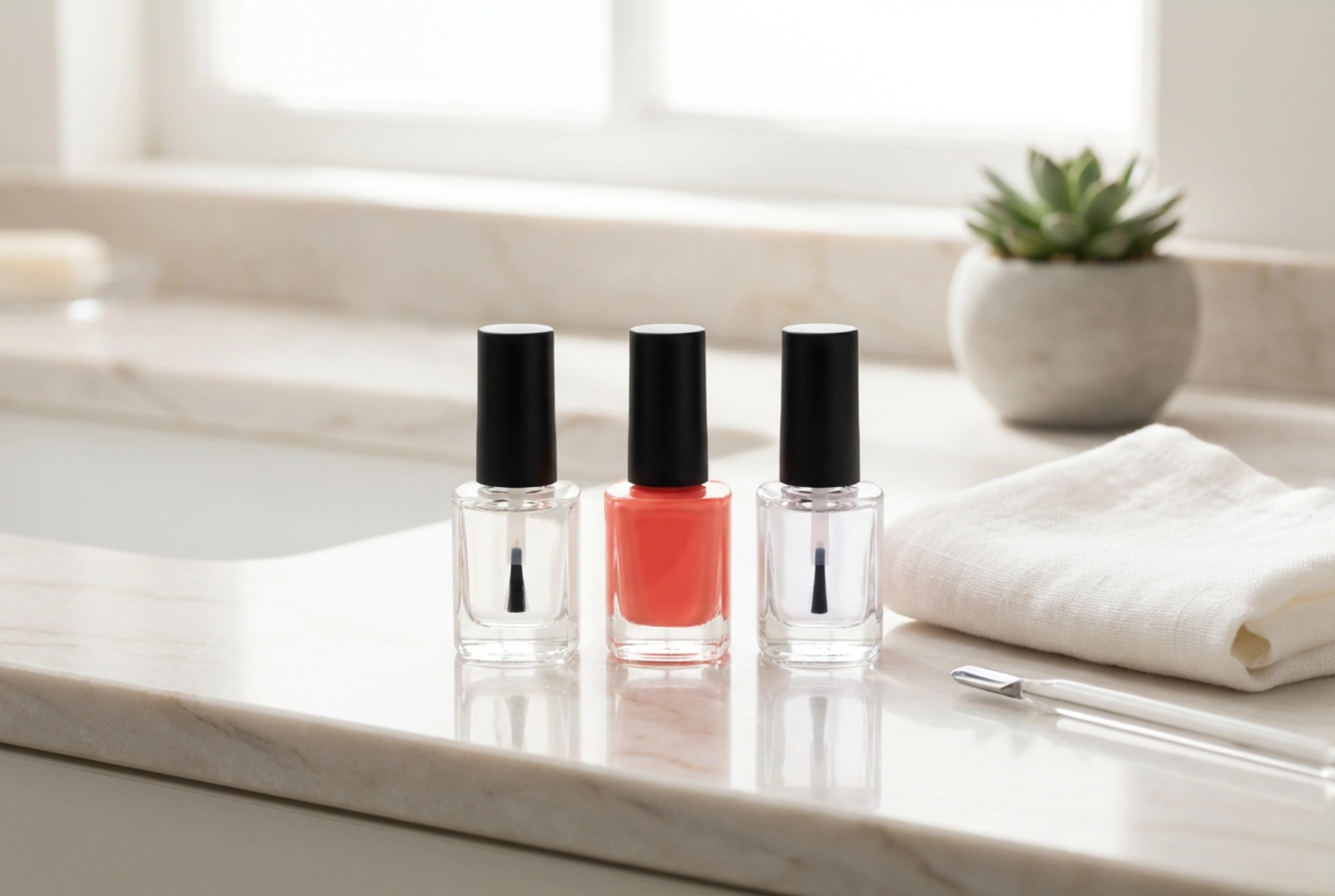 Verniz de unhas duradouro passo a passo: base, camadas, top coat