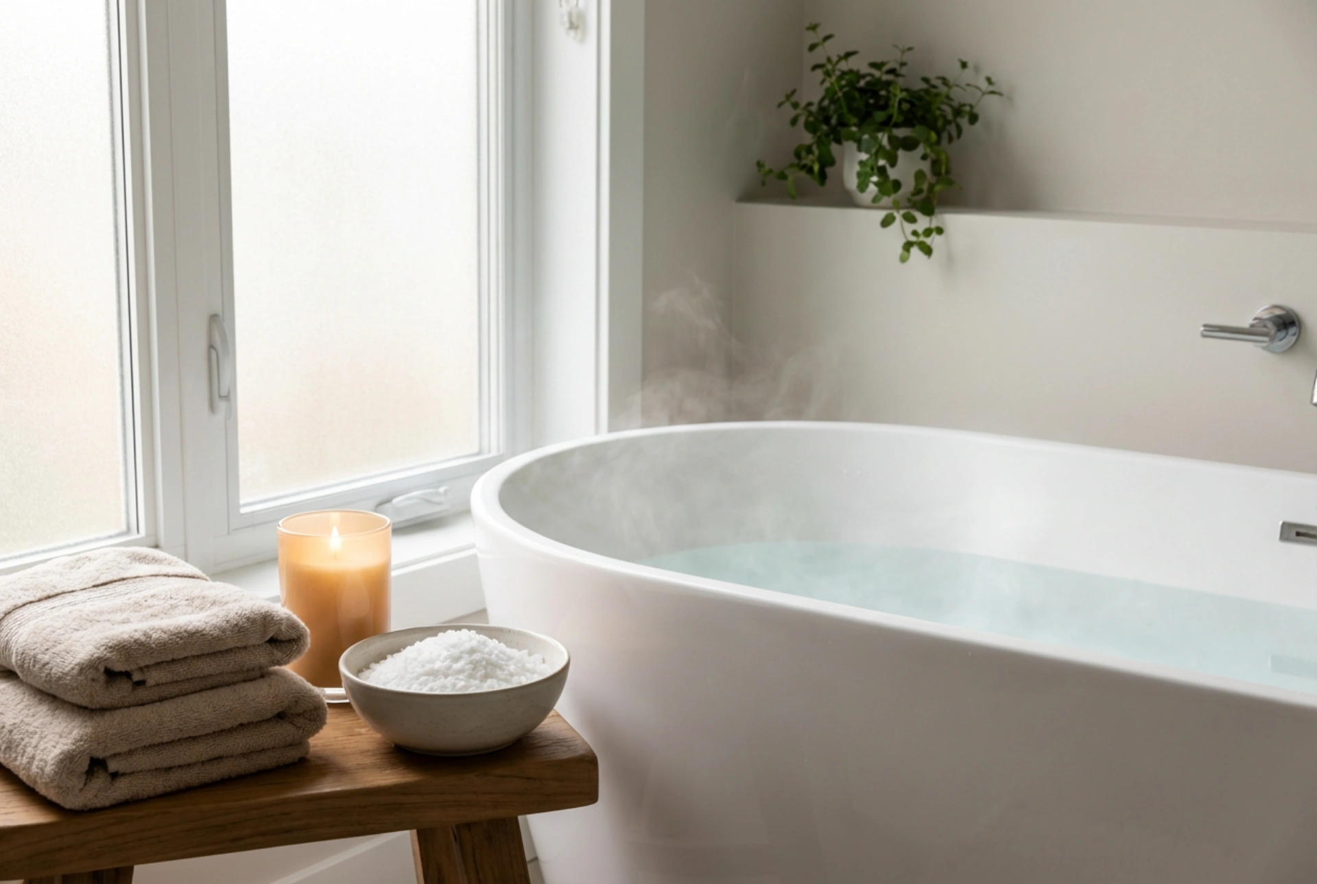 Banho de magnésio em casa: como preparar a banheira e criar um ambiente relaxante