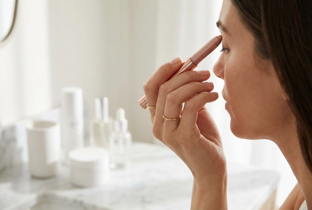 Sombra de olhos em stick: maquilhagem rápida, esbatimento e fixação