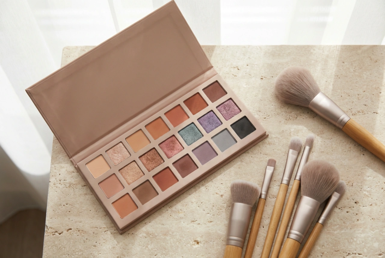 Paleta de sombras: seleção de cores, disposição e aplicações práticas