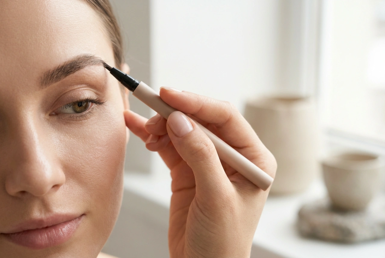 Caneta de sobrancelhas: técnica fio a fio e preenchimento natural