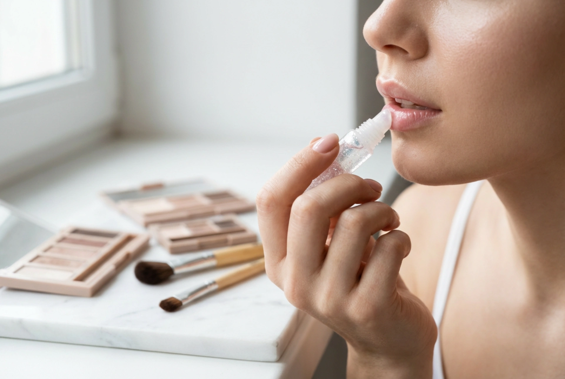 Brilho labial com glitter: como aplicar e combinar com a maquilhagem de olhos