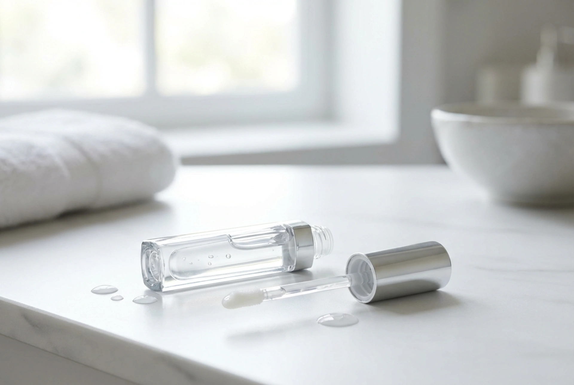 Brilho labial transparente: hidratação, brilho e aplicação higiênica
